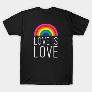 Valentines Day Gift - Love is Love - Pride Rainbow T-Shirt